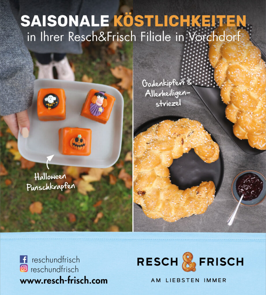 Halloween Punschkrapfen unf Allerheiligenstriezel von Resch & Frisch